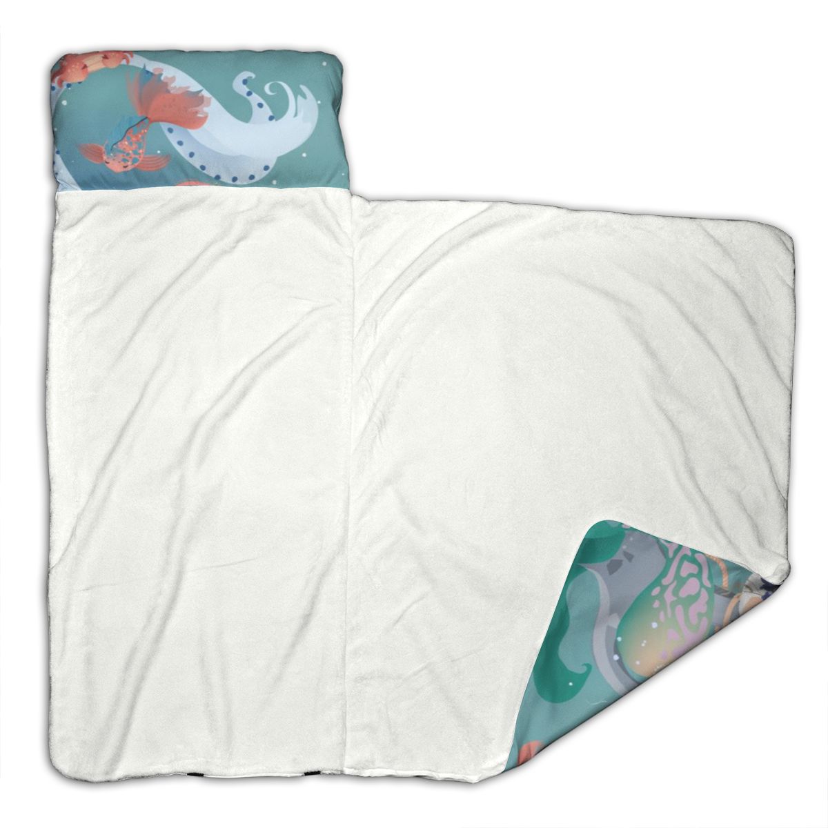 Mignon sirène princesse en couronne florale matelas enfant en bas âge sieste tapis de couchage maternelle enfants ensemble de literie avec oreiller