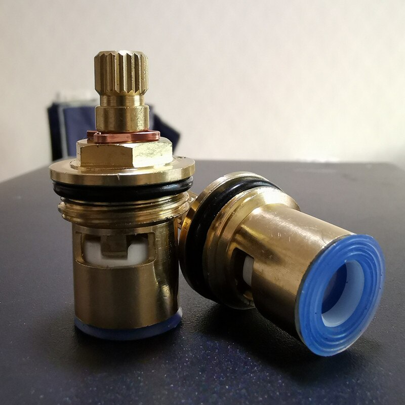 Faucets Mixing Spool Valve Brass 2 Pcs Standard 1/2 Ceramic Faucet Mixer Inner Disc Valve Quarter Turn Cartridges Accessories