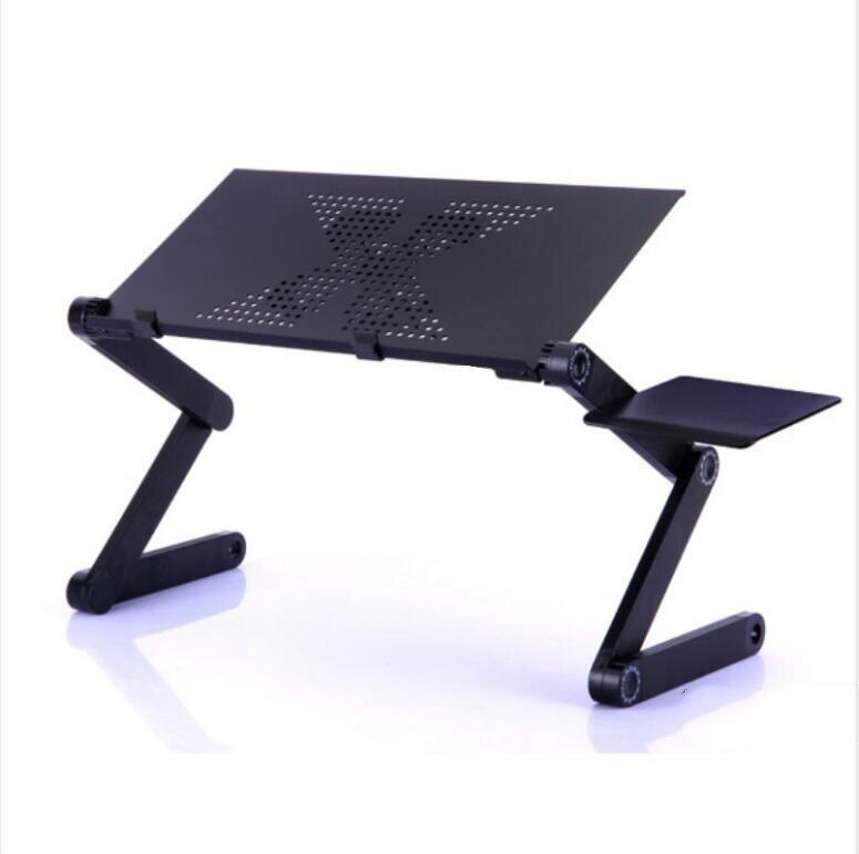 Computer Desks Portable Adjustable Foldable Laptop Notebook Lap PC Folding Desk Table With Cooler Fan Stand Bed Sofa Tray
