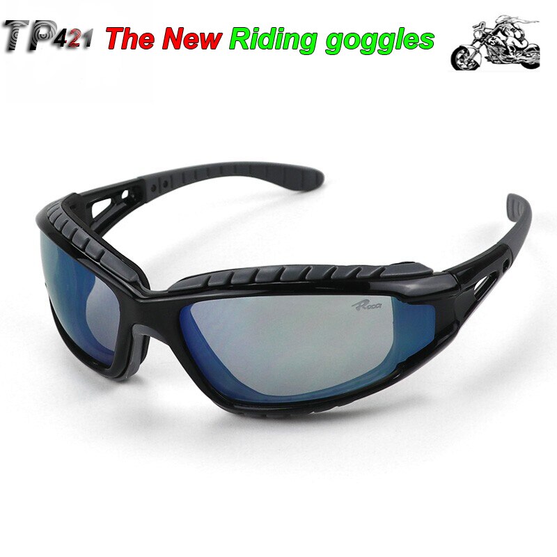 TP421 Het Rijden Beschermende Bril Blauw Anti-Fog Krasbestendig Lens Goggles Spons Frame Comfortabele Veiligheid Bril