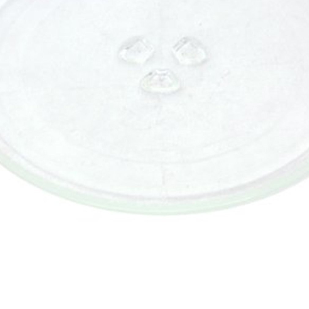 Universal Microwave Turntable Glass Plate Micro Glass Turntable Tray Accessories Diameter 24.5cm with 3 Fixtures