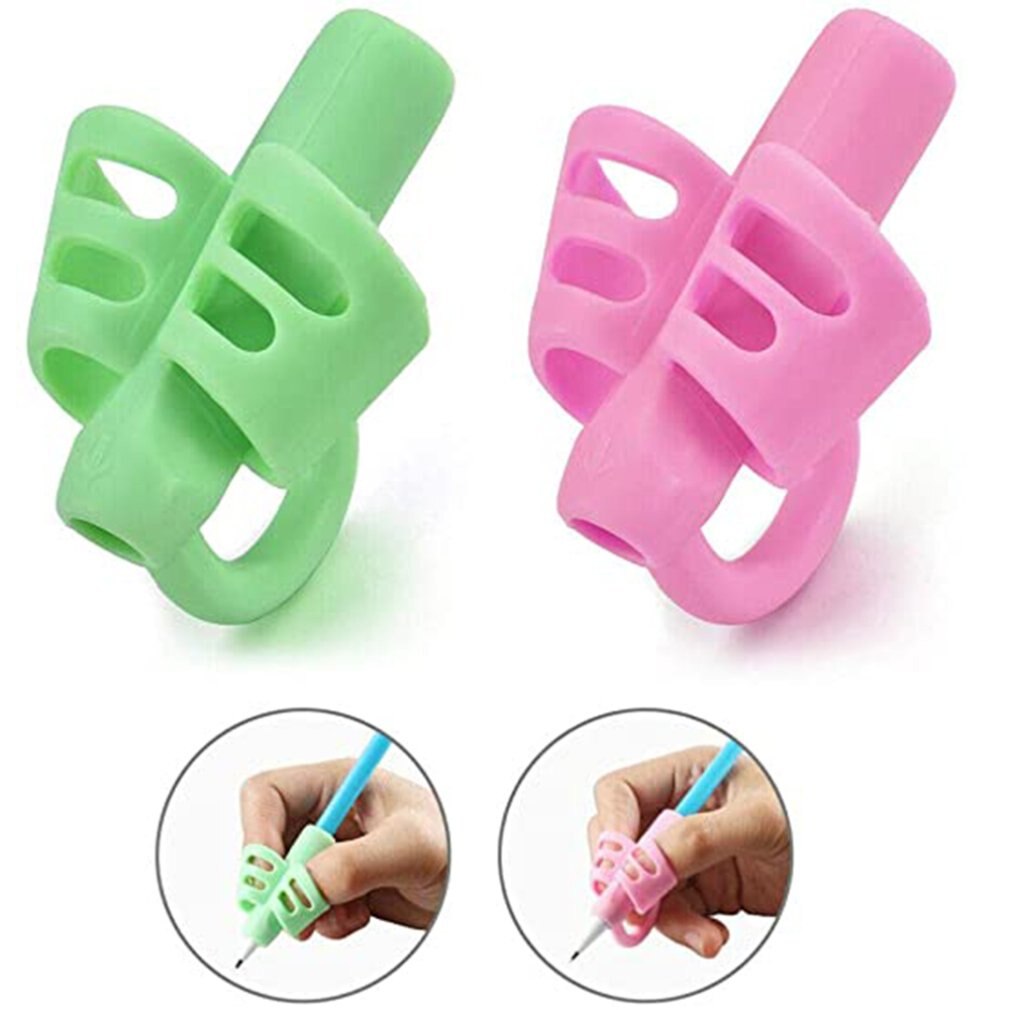 Silicone finger grip Primary school pupils with pen holder Stationery soft plastic writing posture corrector