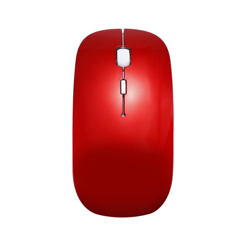 2.4Ghz Wireless USB Mouse 3 Keys Mouse Gaming Office Mice 1600DPI Portable Super Slim Colorful Use Battery For PC Laptop Desktop: Red