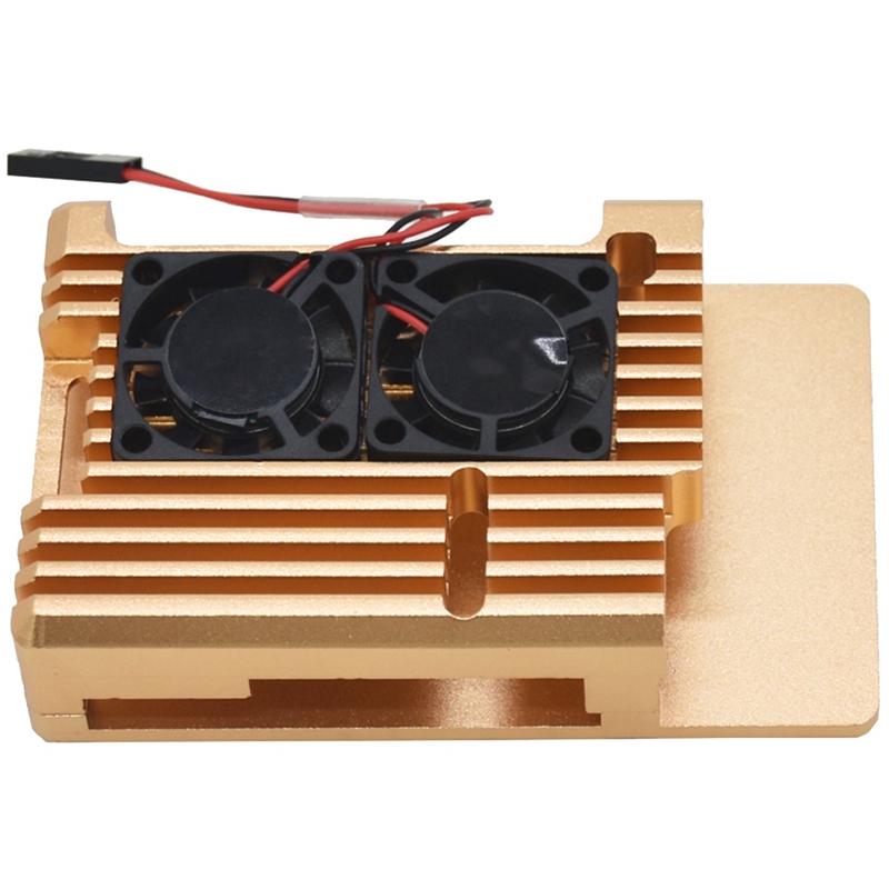 For Raspberry Pi 3 Model B+ Cooling Shell Metal Alloy Aluminum Case Radiator Fan