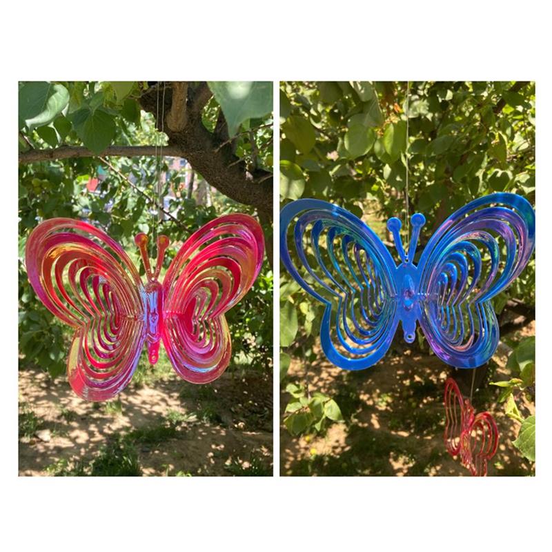 Wind Chimes Spinning Wind Chime for Outdoor Hanging Garden Balcony Balloon Butterfly and Bird Windmill Decoration