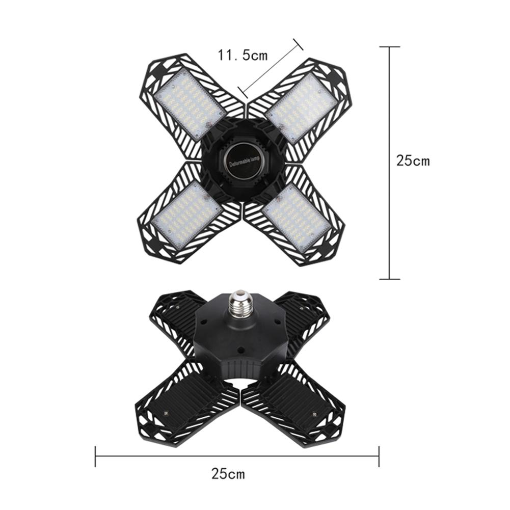 150w LED Garage Light E27 Deformable Industrial Lamp Four-leaf Workshop Warehouse Ceiling Lamp 85-265v High Bay Light