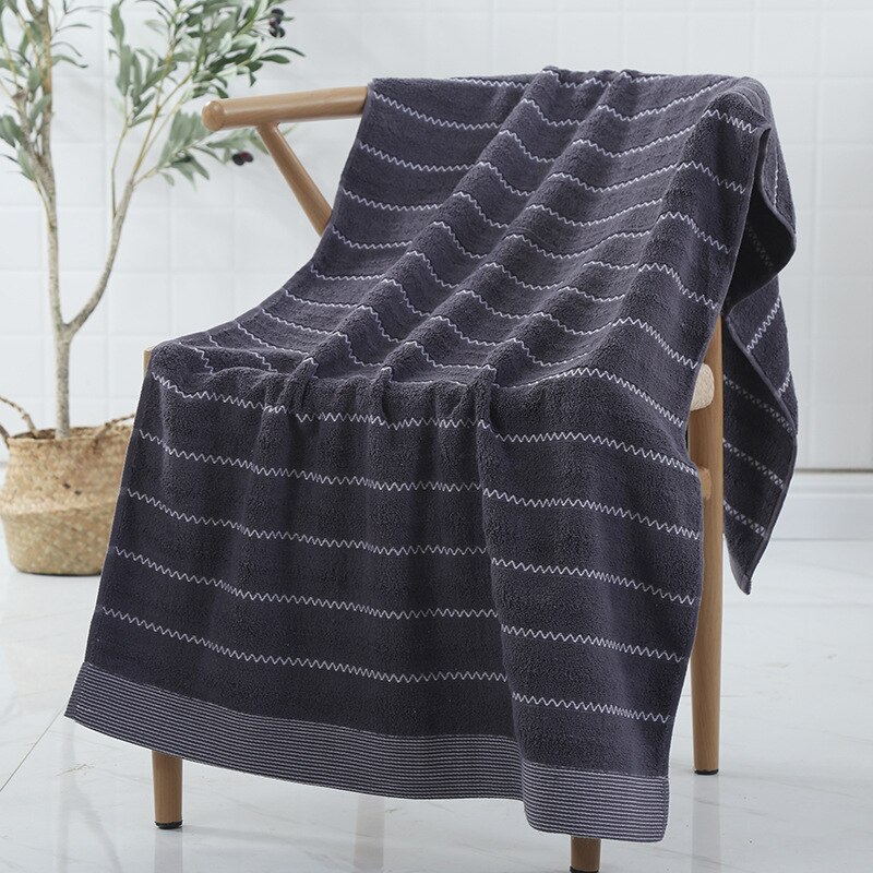 1/2/3pcs/set Bath Towel Adult Thickening Strong Absorbent Bath Towels Cotton Household Men Women Couple Big Towels Beach Towel: 70x140cm blue 1pcs