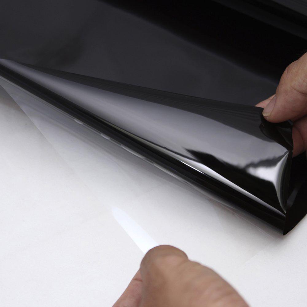 Solfilm för bilruta 20cm x150cm tonad i svart klar solfilm solskydd mot uv-solskydd biltillbehör solskydd