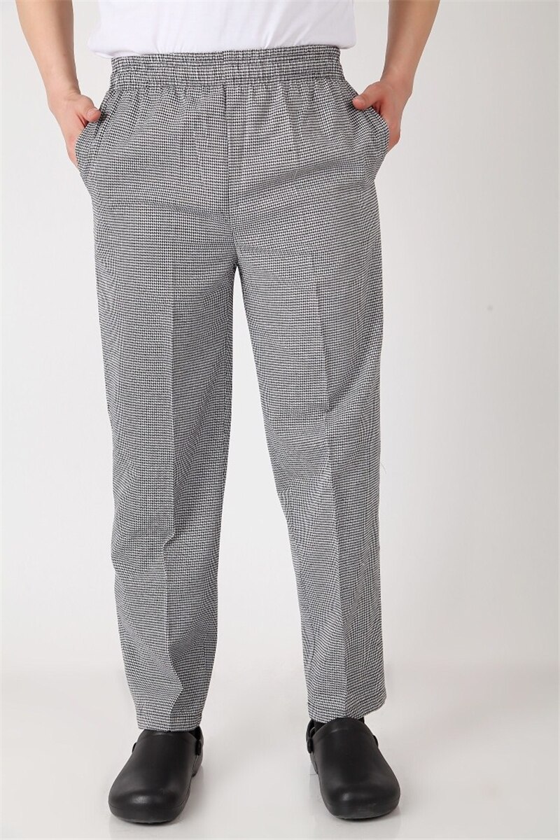 Männer Küchenchef Uniform verlieren Küche Schlauch Streifen Plaid Restaurant Lange Spitze Hosen für Herren Koch Gastronomie Kochen BöHöhle: Plaid / 3XL