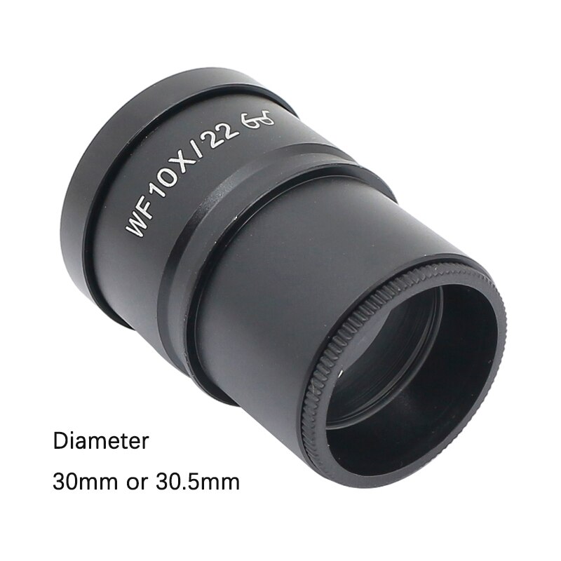 Lente Ocular WF10X de campo amplio, lente Ocular óptico de alto punto Ocular para microscopio estéreo, campo de visión de 20mm o 22mm, 10X, 1 par