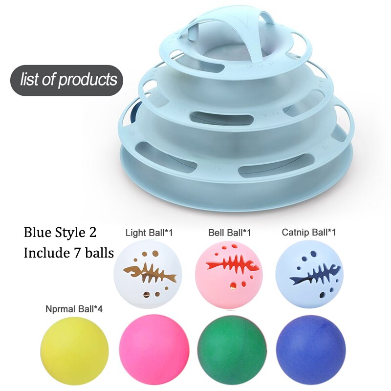 Animaux chat jouets interactif piste balle jouet chats amusant chat jeu Intelligence disque chat pour jouet balles pour Traning: D