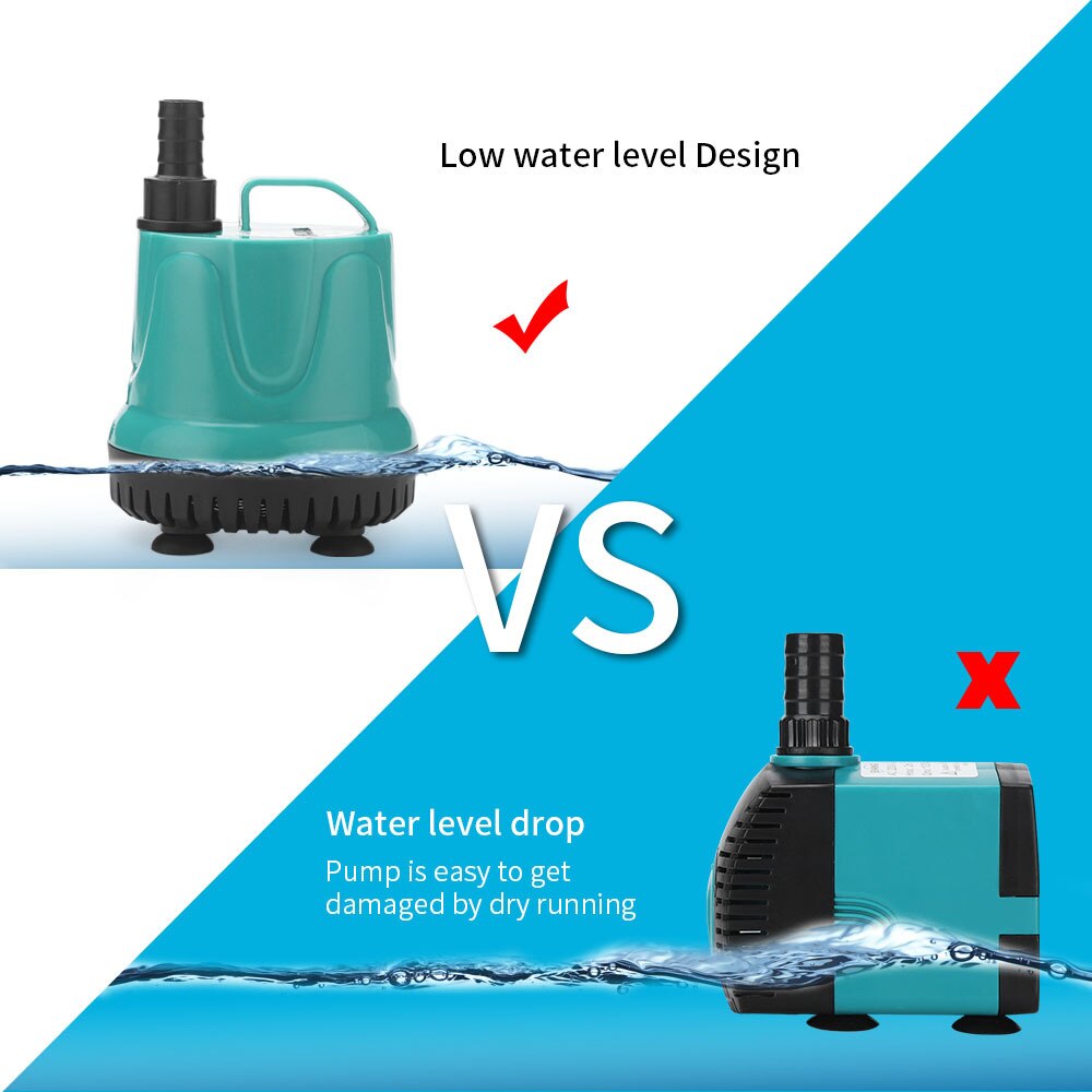 Water Pump Fish Tank Submersible Pump Bottom Suction Water Change Pump Bottom Filter Manure Pump for Aquarium Garden Fountains