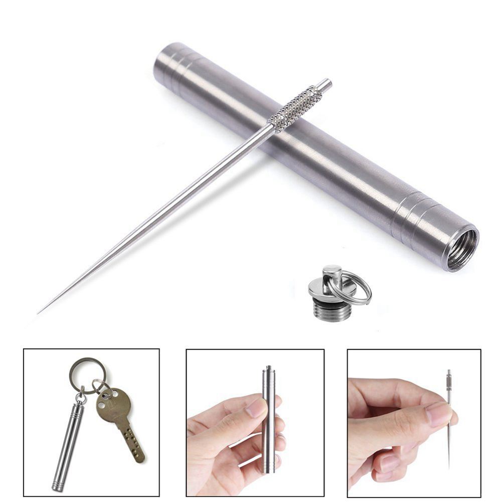 SDFC-Outdoor Draagbare Titanium Legering Tandenstokers Opslag + Herbruikbare [Niet giftig] Titanium Legering Tandenstoker