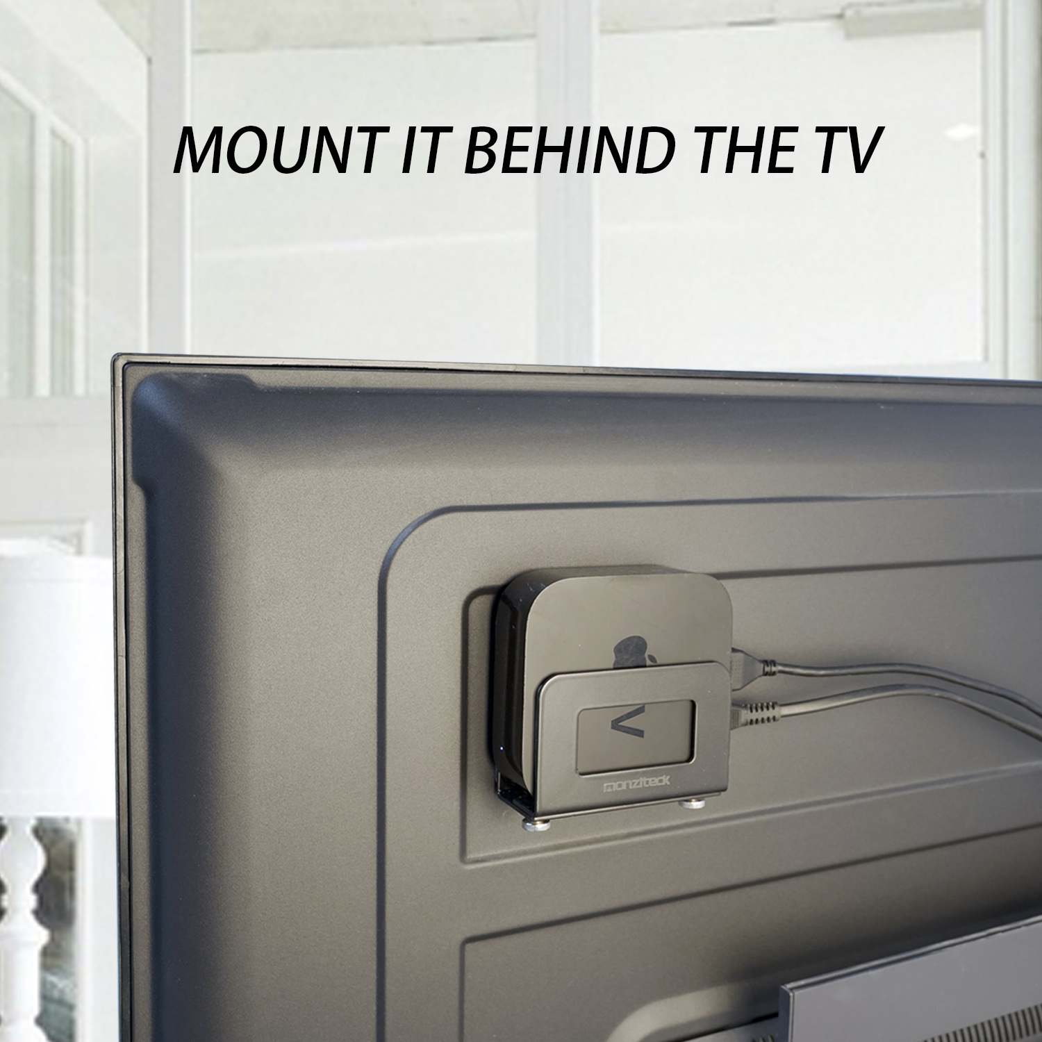Monzlteck verstelbare wandhouder voor kleine apparaten voor Apple TV 3/4/4k, router, modem, tv-box en andere mediaspelers