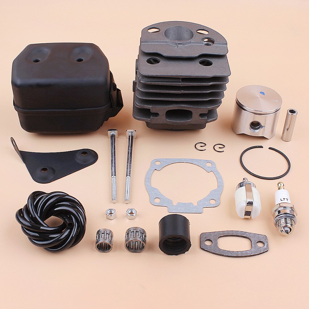 Kettingzaag Rebuild Gebruik 45 Mm Cilinder Zuiger & Uitlaat Beugel Bout Motor Kit Voor Husqvarna 50 51 55 Motor Reserveonderdelen onderdelen 503168301