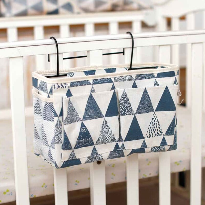 Canvas Nachtkastje Organizer Opknoping Boek Tas Met Haak Organisator Diversen Voor Thuis Keuken Slaapkamer Thuis Organisator: 12