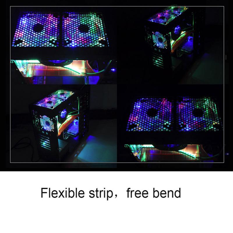 Waterproof USB RGB LED Soft Strip Lighting Background Light Backlight for Computer TV PC