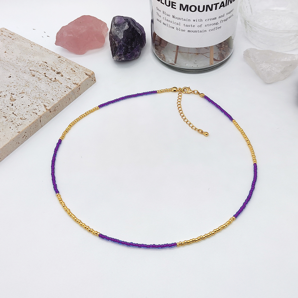 KKBEAD-Collar de cuentas de semillas Miyuki para mujer, Gargantilla fina y delicada, Simple,