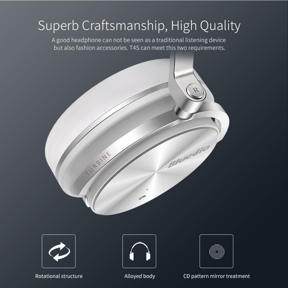 T4S Wireless Headset ANC Active Noise Cancelling Bluetooth Headphones Bass Stereo Music koptelefoon mic Phone Call auriculares