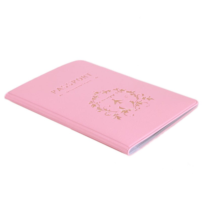 Couverture de passeport de voyage pour homme et femme, porte-cartes, porte-Documents: Pink