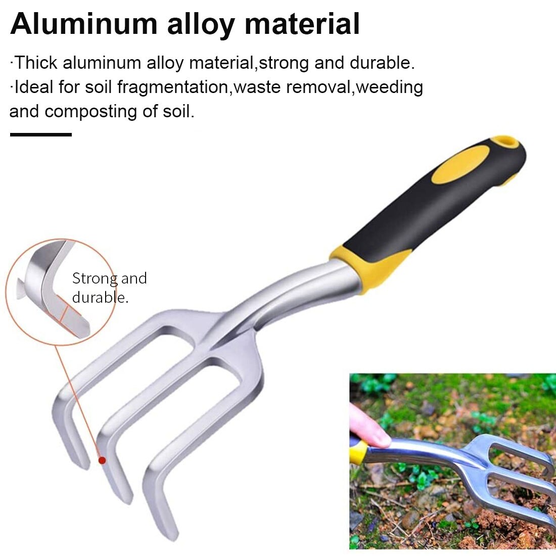 Manual Gardening Tool Set Hand Rake Shovel With Scale Transplant Dig Weeder Cultivator Trowel Non-Slip Ergonomic Handle Tools