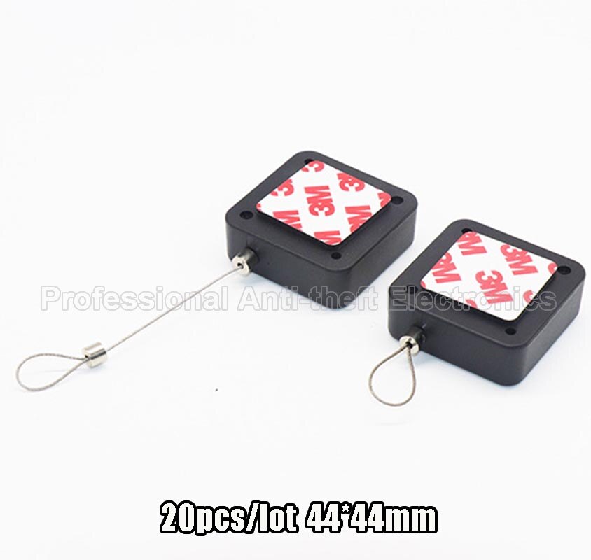 retractable anti-theft pull wire box recoiler square security steel cable 20pcs/lot
