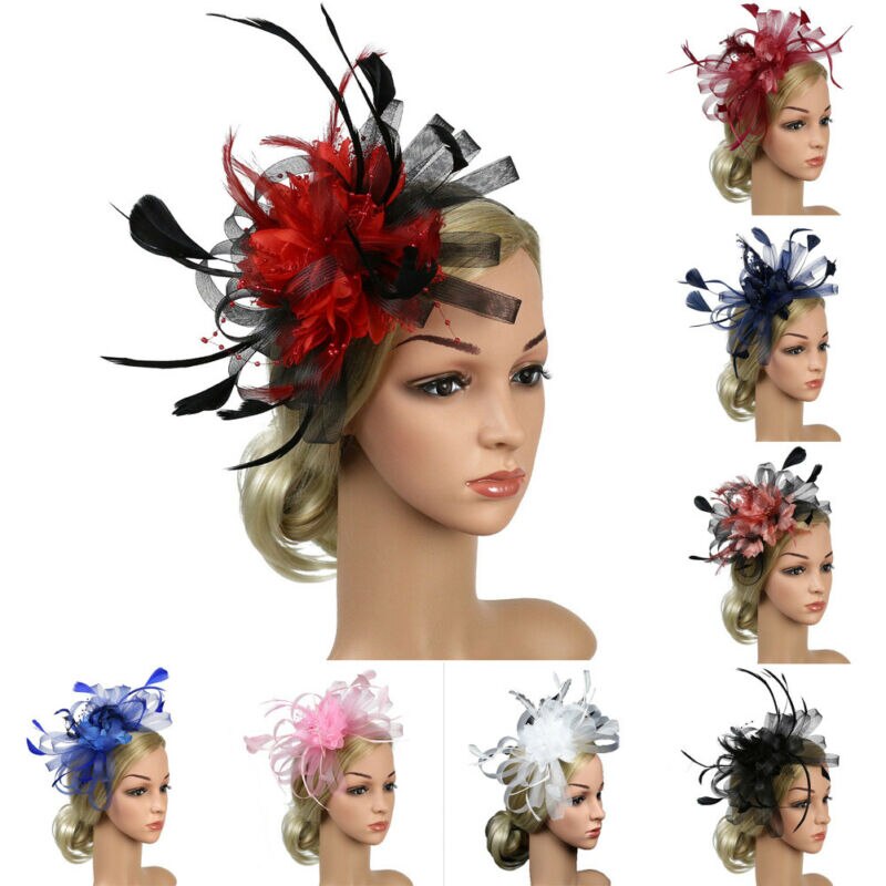 FAROOT Women Large Headband Clip Hat Fascinator Weddings Ladies Day Race Royal Ascot Lady Party Hats