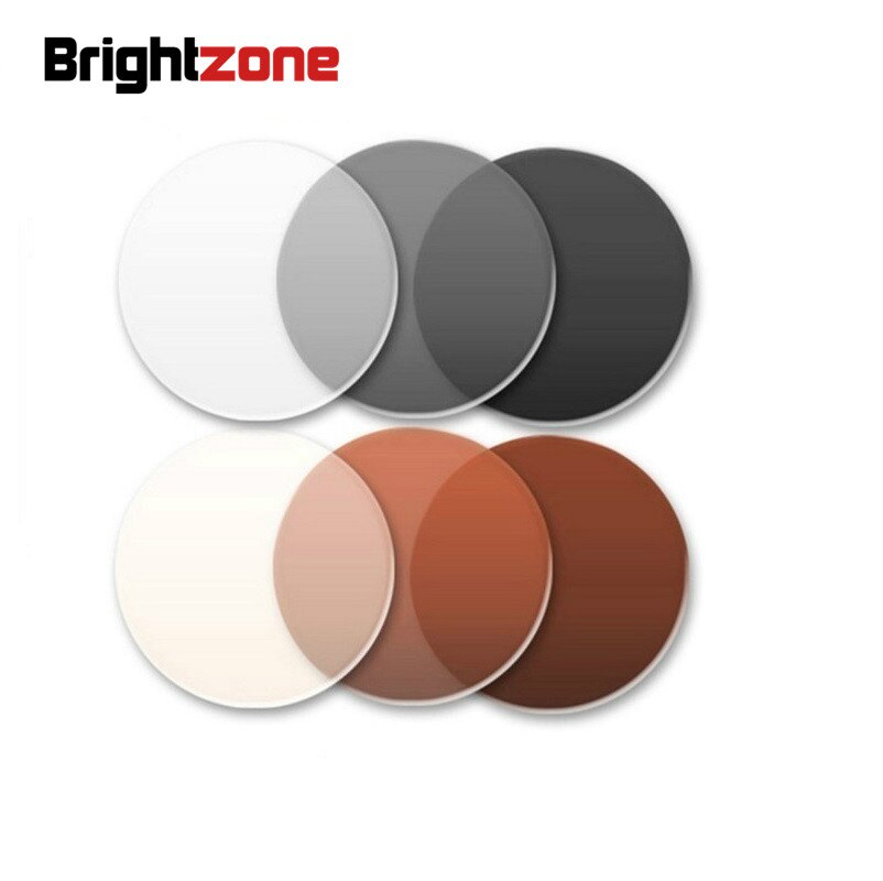 1.61 Photochromic Transition Gray Brown Myopia Optic Eyeglasses Prescription Lenses Anti Reflective UV Scratch Chameleon Lens