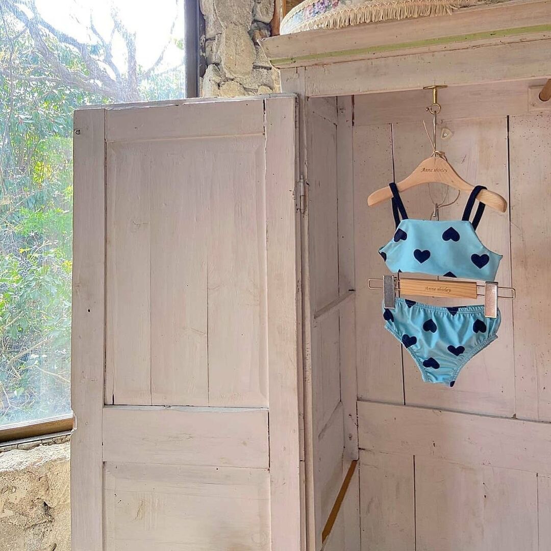 Maillot De Bain Fille Manches Longues 2 Pièces - Haut & Short à Cordon