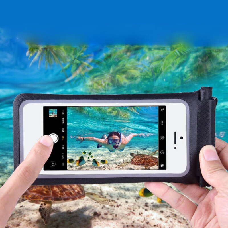 WILD HEART Waterdichte Sling Bag Pouch Mode Duiken Zwembad Strand Onderwater Pouch Case Volledig Waterdichte Zee Vissen Duiken Grote Capaciteit Lichtgewicht Tas, Geel, L, Waterdichte sling Bag
