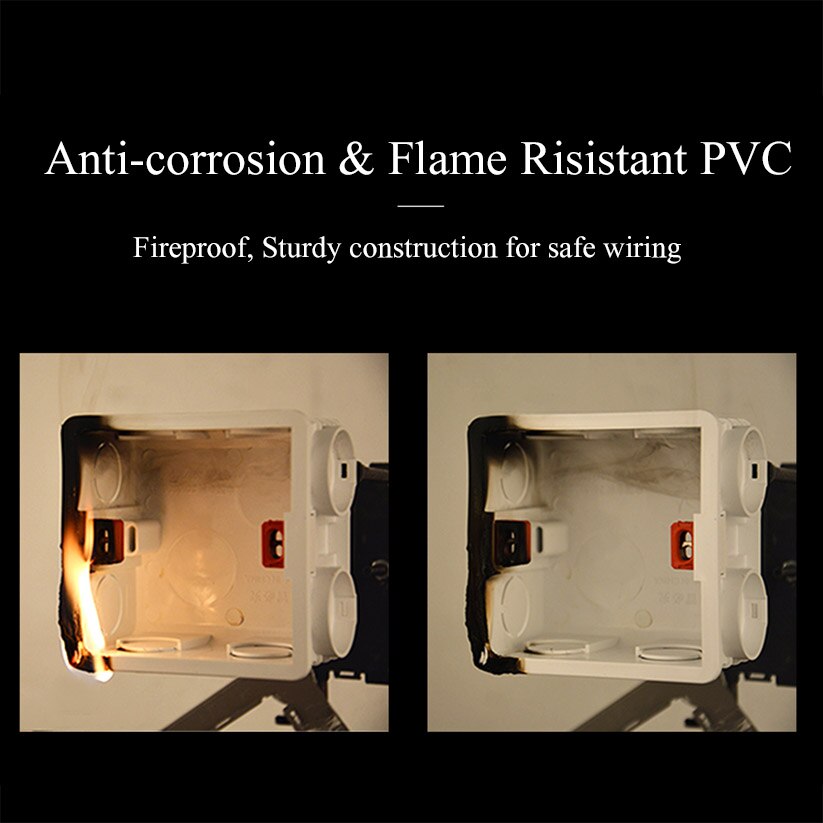 Double Dry Mounting Box For Gypsum Board Plasterboard UK Standard 35mm Depth Box for Double Frame Wallpad