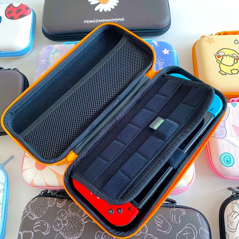 Cartoon Cute torba do przechowywania na suwak do konsoli Nintendo Switch konsola do gier Shell Cover Kawaii Travel futerał ochronny nowy prezent