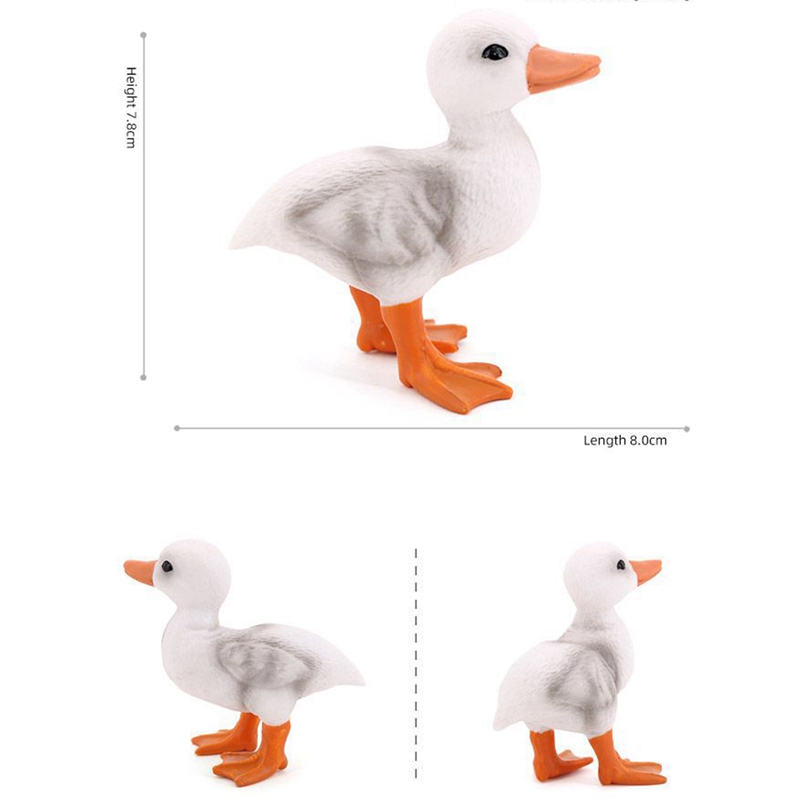 Figuras de animales de granja de patos realistas, patito, pato pequeño, figuras de animales para fiestas infantiles, Juguetes