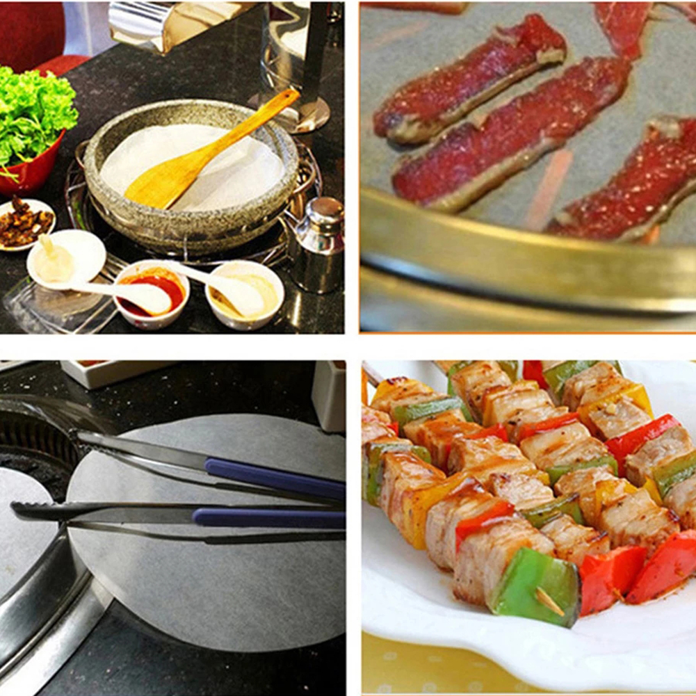 18cm-28cm 100pcs Round Baking Paper Circle Parchment Paper Liner BBQ Oven Patty Hamburger Paper Cake Non-Stick Baking BBQ Tool