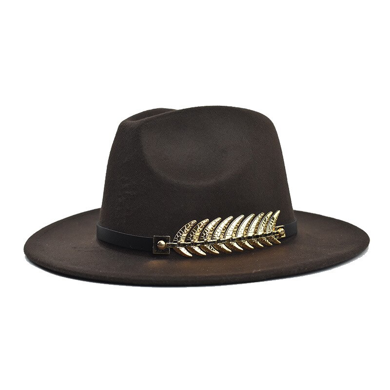 Vintage klassisk filt jazz fedora hat stor brimmed hat cloche cowboy panama til kvinder mænd mænd sort rød bowler hat og bowler hat: 4