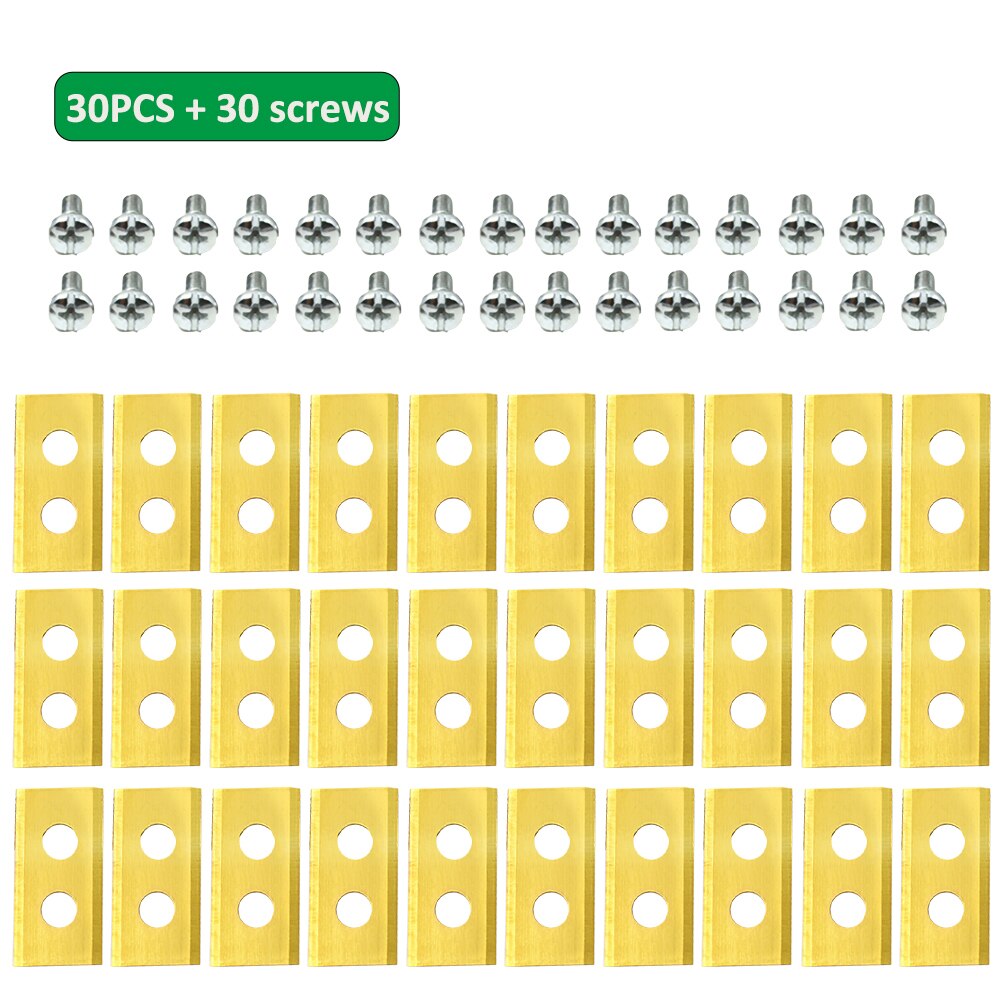 30 pièces lames/vis acier inoxydable pour Worx Landroid pelouse Robot lame automatique mobile Machine remplacement lame accessoires: Yellow