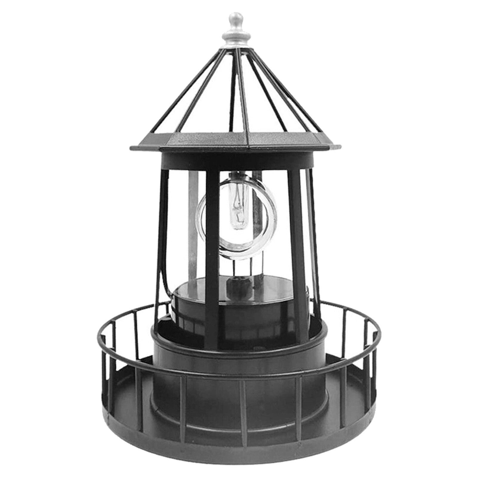 Lighthouse Solar LED Light Garden Yard Outdoor Decoration Smart Sensor Beacon Rotating Lamp