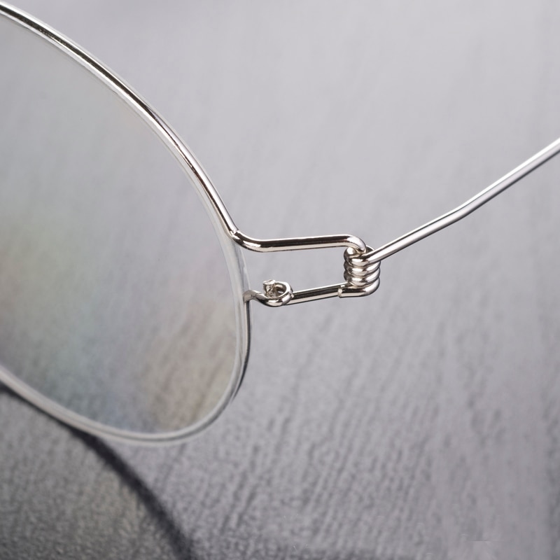 Ren titanium uden skrue letvægtsbriller mænd kvinder optiske briller retro rund brillestel med silikone næsepuder