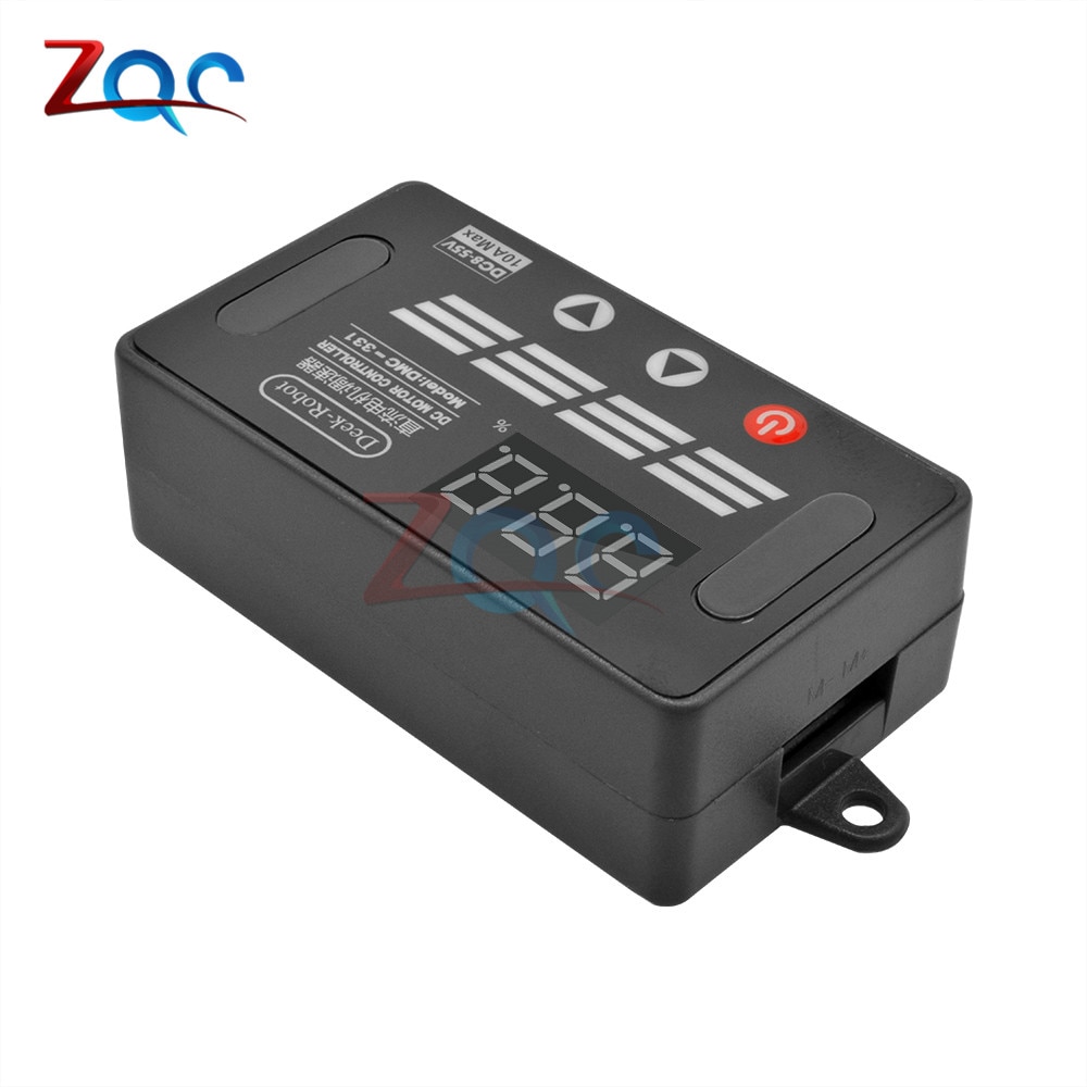 Dc8v-55v 10a dc pwm motorhastighedsregulator led digital kontakt accelerere decelerere sluk permanent hukommelse 12v 24v 36v 48v