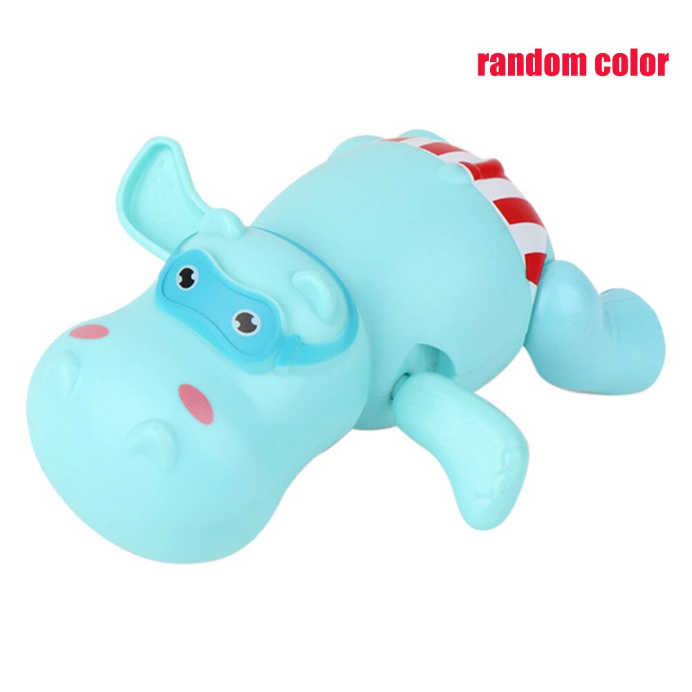 Bébé bassin enfants intéressant piscine flottant hippopotame ours enfants bain jouet ABS enfant en bas âge dessin animé Animal horloge natation
