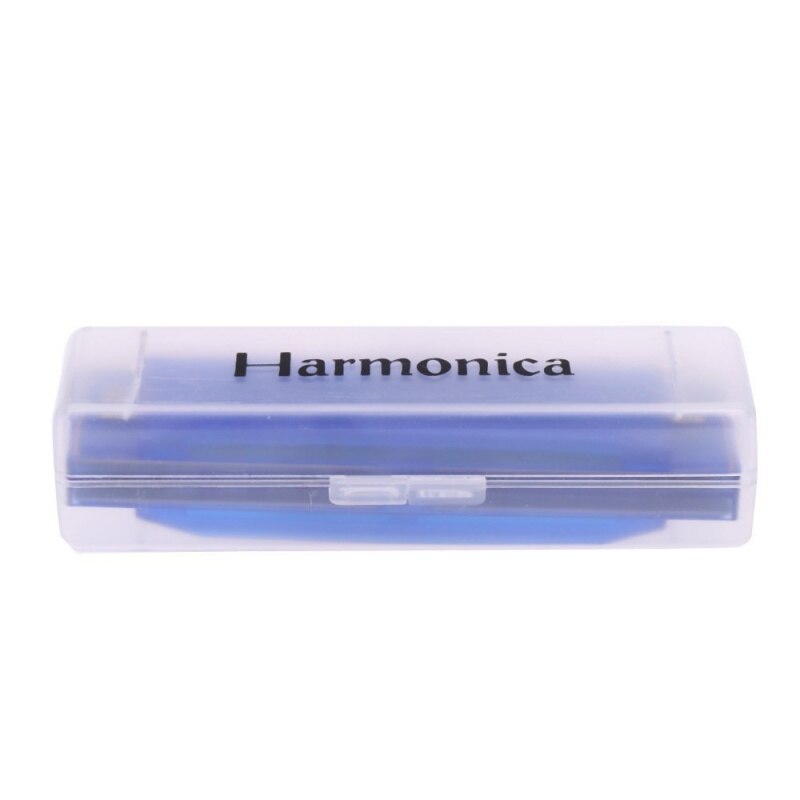 Diatonische Harmonica 10 Gaten Blues Harp Mondharmonica Sleutel Van C Riet Instrument Met Case Kid Musical Speelgoed Blauw