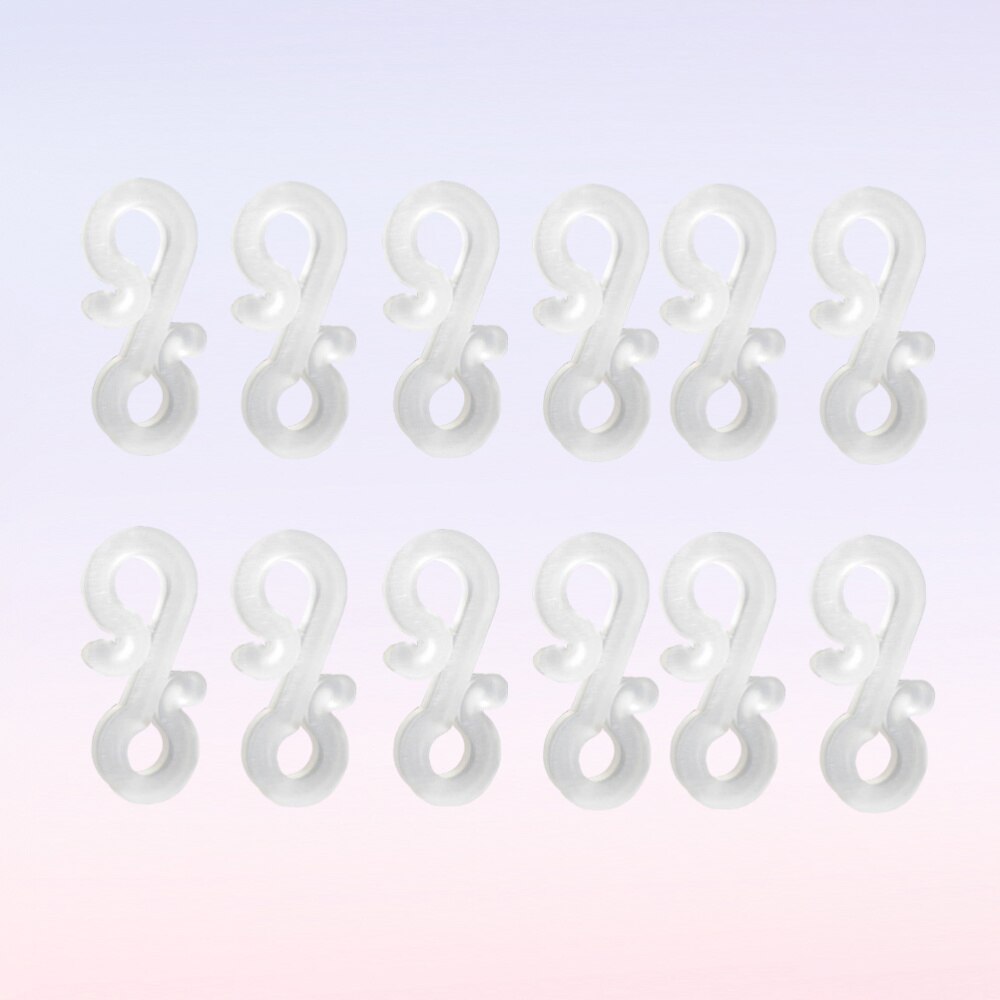 48Pcs Outdoor S Plastic Decoratieve Hange Kerst Wit Gutter Haken Voor Fee Touw String: Default Title