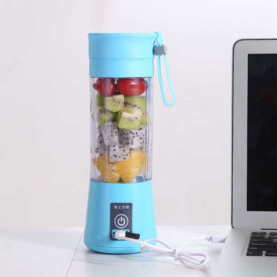 Mini bærbar elektrisk blender frugtjuicer 6 blade 380ml mixer smoothie maker blender maskine usb genopladelig frugt kop dråbe