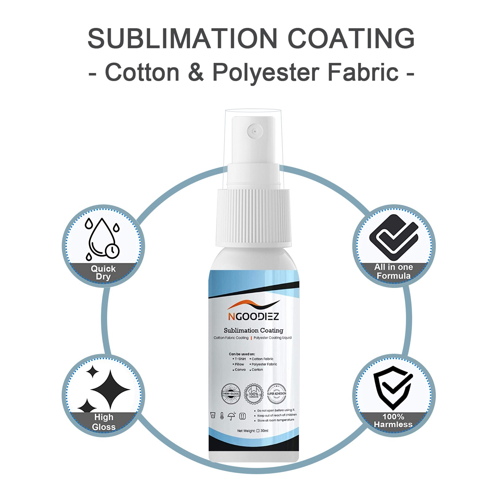 Clothes Clear Sublimation Coating Spray For Cotton T-Shirts Heat Transfer Including Polyester Wood Carton Pretreatment Fluid