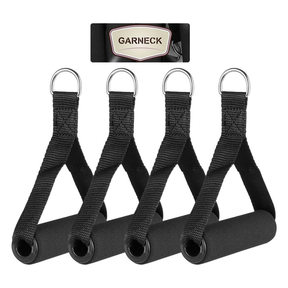 Garneck 4 Stuks Enkele Handgrepen Met Karabijnhaak Clips Handvat Oefening Handgrepen Voor Weerstand Buis Oefening Sterkte Trainin