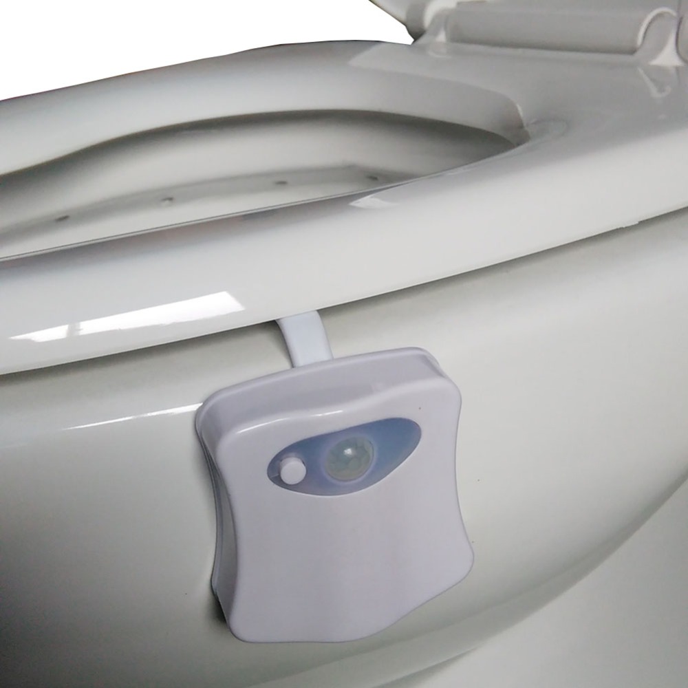 Smart toilet natlys sæde natlys sensor lampe 8 farver vandtæt baggrundslys bevægelsesaktiveret led luminaria lampe til barn