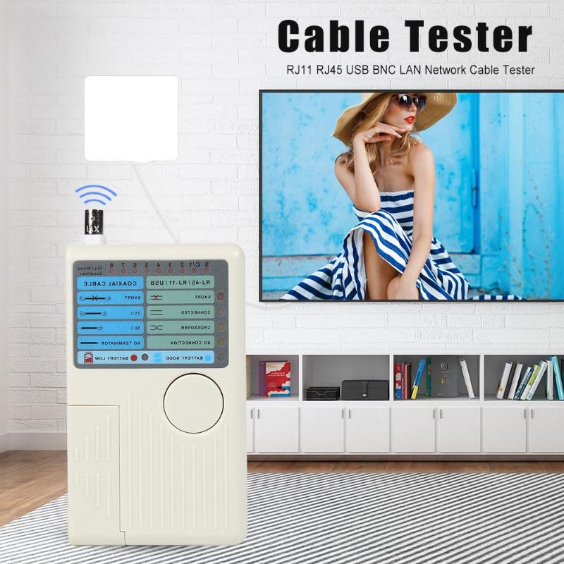 Testeur De Câbles Réseau RJ45/RJ11/RJ12 - Pour Câbles CAT5, CAT6 - Avec LEDs Et Unité Distante - Noir