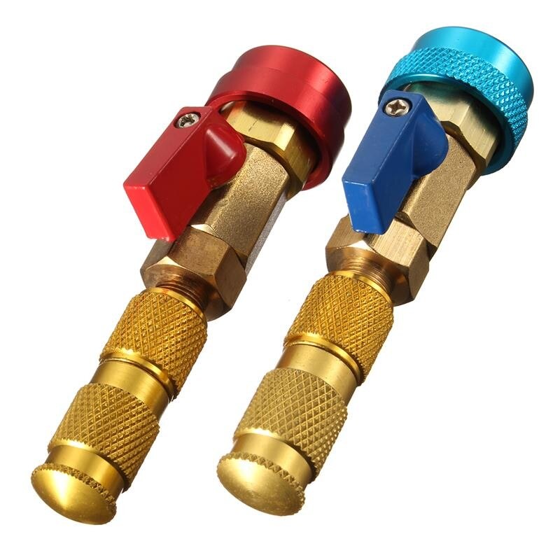 Auto Car Air Conditioning Valve Core Wrench Quick R Remover Installer High Low Pressure Side R134a R12