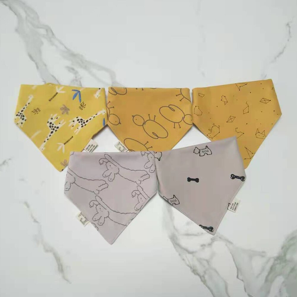 5pcs/lot Baby Bibs for Boy Girl Bandana Bib Burp Cloth Cute Triangle Cotton Baby Scarf Meal Collar Burp Infant Accessories: 15