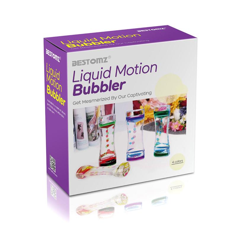 4 stuks dubbele kleuren olie zandloper vloeistof timer drijvende beweging bubbel met mooie taille bureau decoratie verjaardag kinderen speelgoed